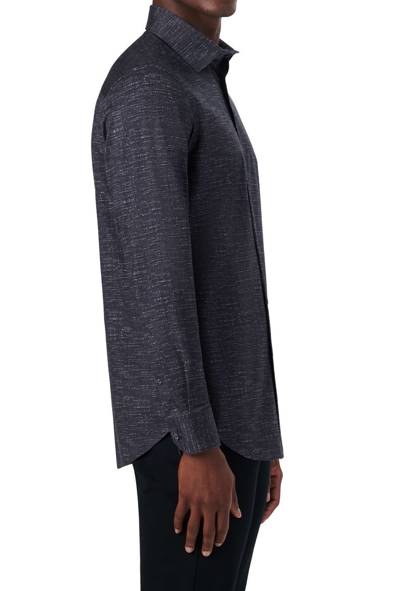 OoohCotton® Button-Up Shirt, Alternate, color, BLACK