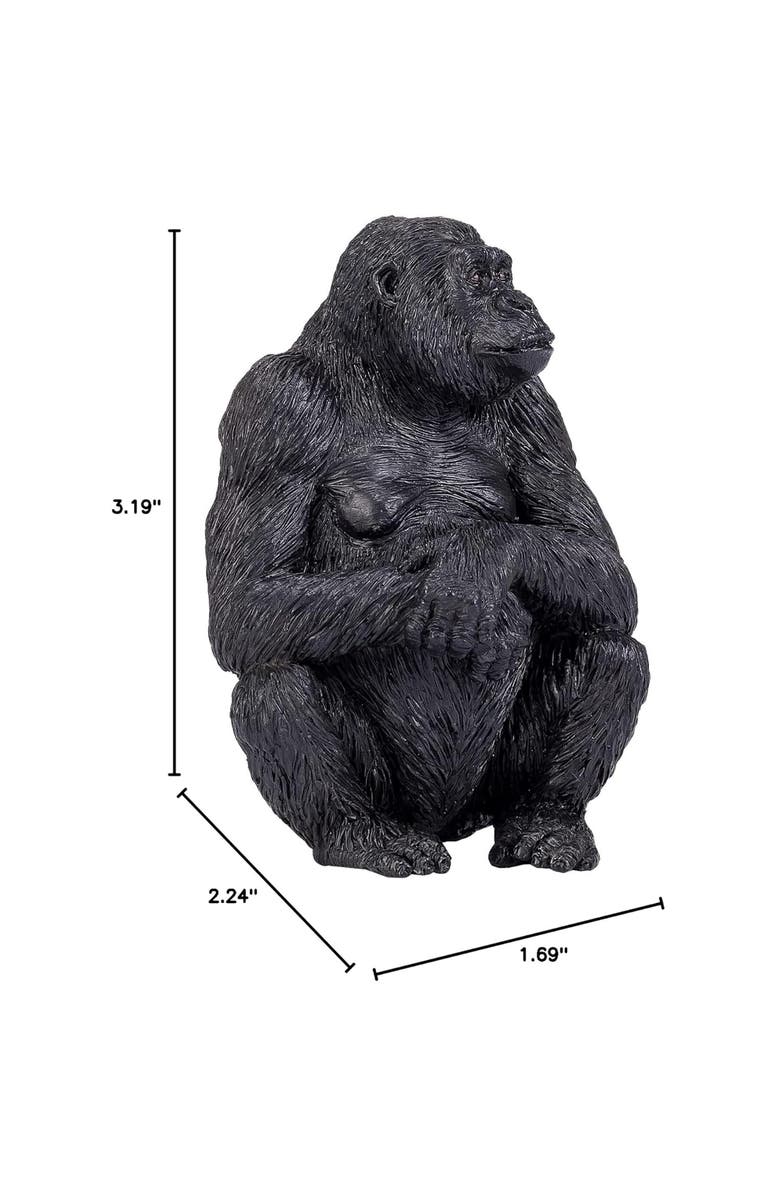 Legler USA Mojo Gorilla Female International Wildlife Hand Painted Toy Figurine, Alternate, color, Black