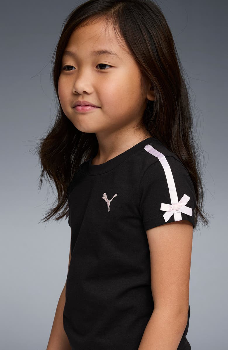 PUMA Kids' Bow Society Stretch Cotton T-Shirt, Alternate, color,