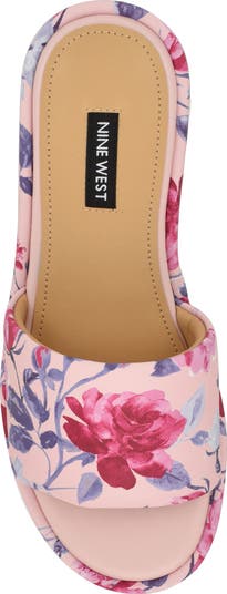 【NINE WEST】コペン プラットフォーム スライド サンダル Amazon.com | Nine West Women's Copen Sandal, Light Blue