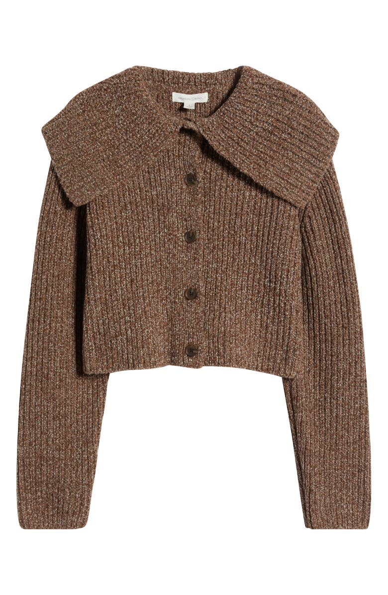 Treasure & Bond Marled Oversize Collar Cardigan, Alternate, color, Brown Tiramisu