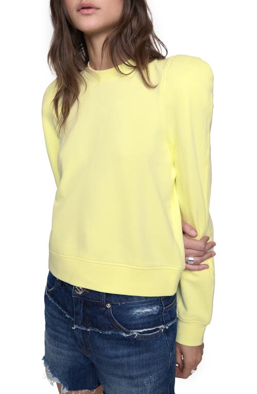 Shop Rebecca Minkoff Jade Sculpted Sweatshirt In Chamomile