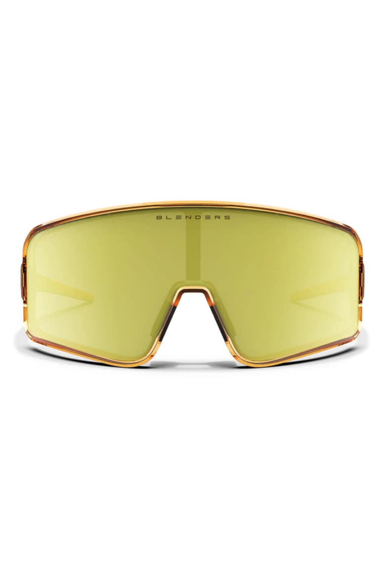 Eclipse 99mm Polarized Shield Sunglasses, Main, color, GOLDEN