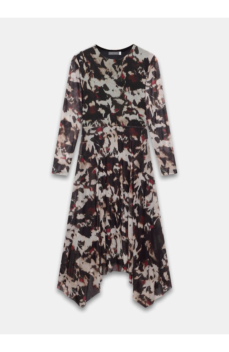 MINT VELVET Abstract Printed Midi Dress, Alternate, color, Burgundy