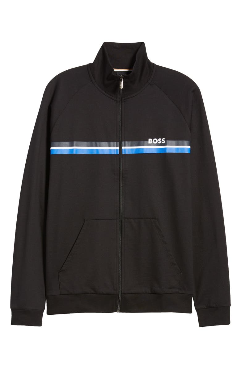 BOSS Authentic Chest Stripe Zip-Up Cotton Jacket, Alternate, color, 