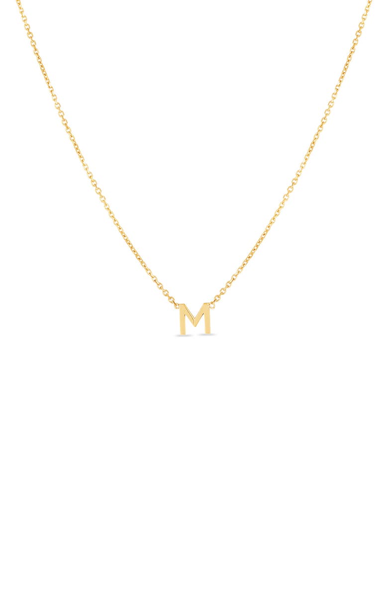 KARAT RUSH Initial 'M' Pendant Necklace, Main, color, 
