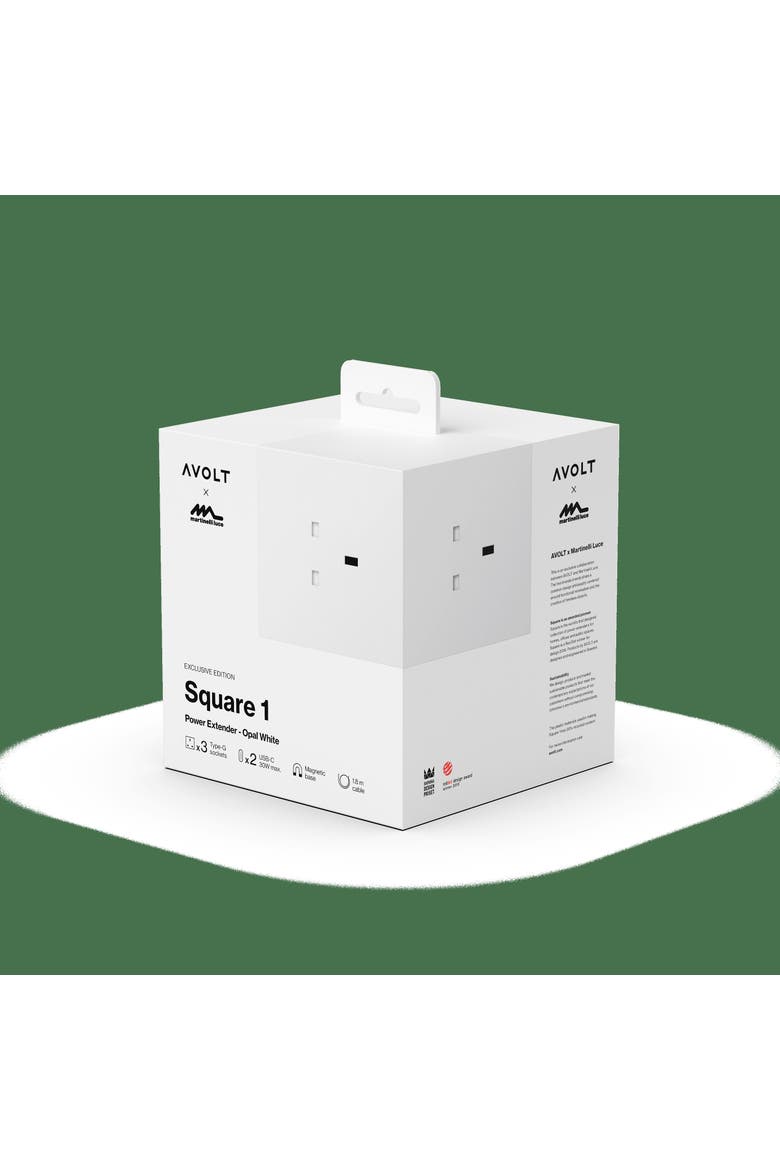 Square 1 with 30W Dual USBC & Magnetic base, Alternate, color, Opal white