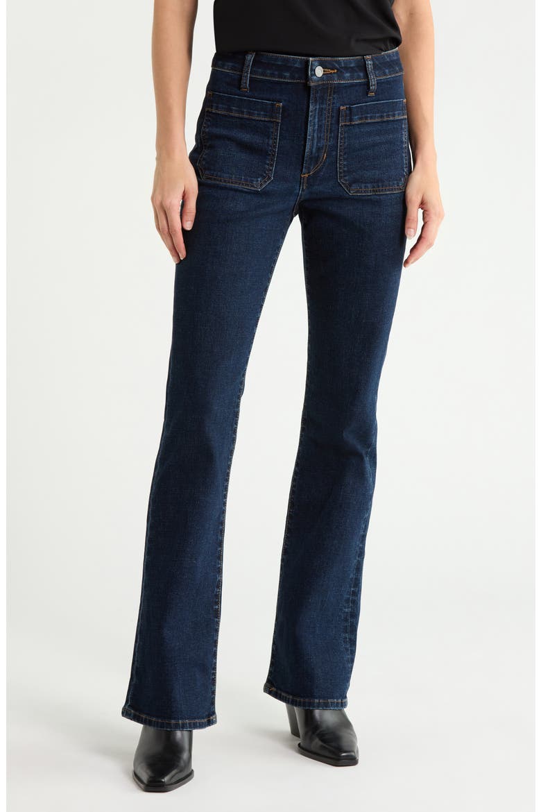 High Rise Curvy Bootcut Jeans, Main, color, DEEP SEA