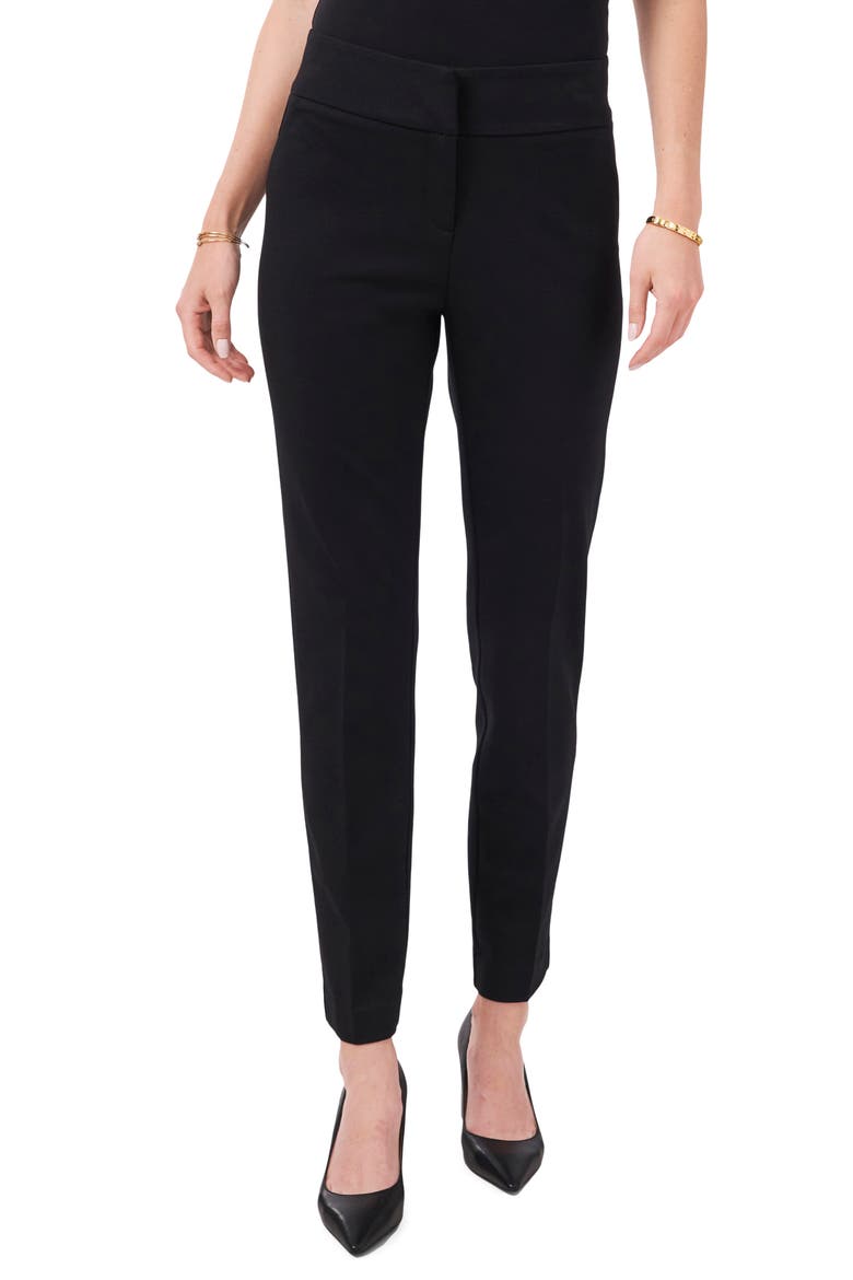 Ponte Ankle Pants, Main, color, BLACK