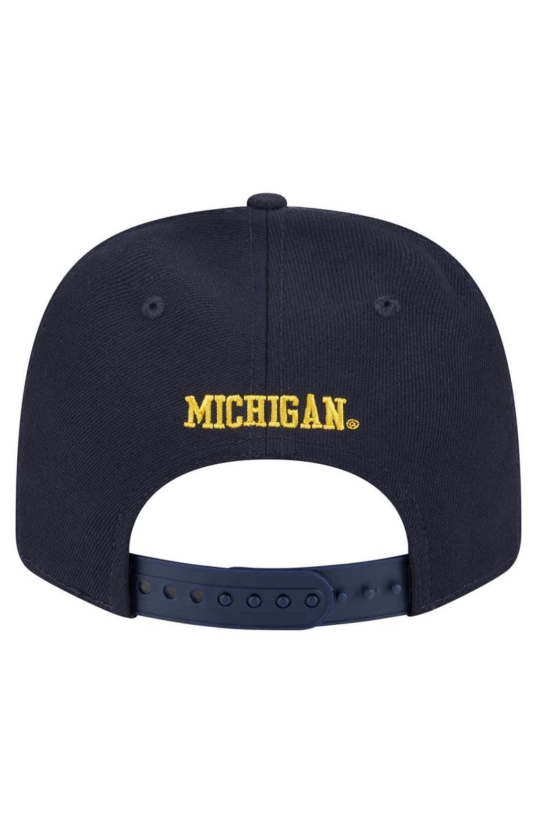 New Era Men's New Era  Navy Michigan Wolverines Team Collective 9SEVENTY Stretch-Snap Adjustable Hat, Alternate, color, 