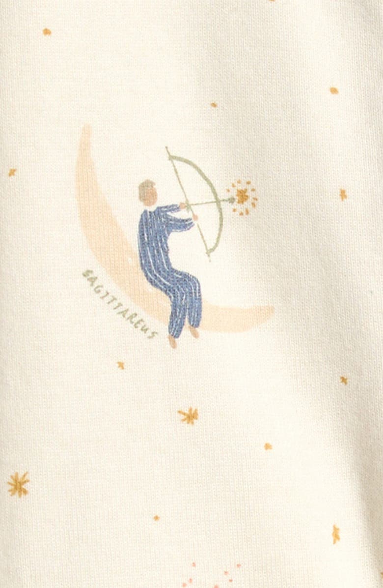 Pehr Print Rib Footie, Alternate, color, Zodiac