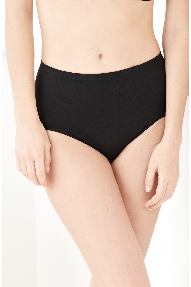 Seamless Full Briefs, Alternate, color, BLACK