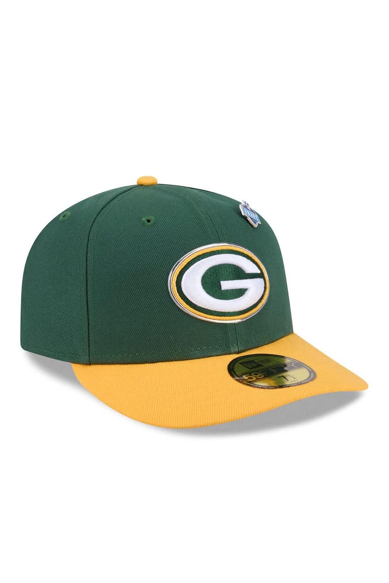 Men's New Era  Green/Gold Green Bay Packers 2026 NFL Draft Pre-Curved 59FIFTY Fitted Hat, Alternate, color, Green