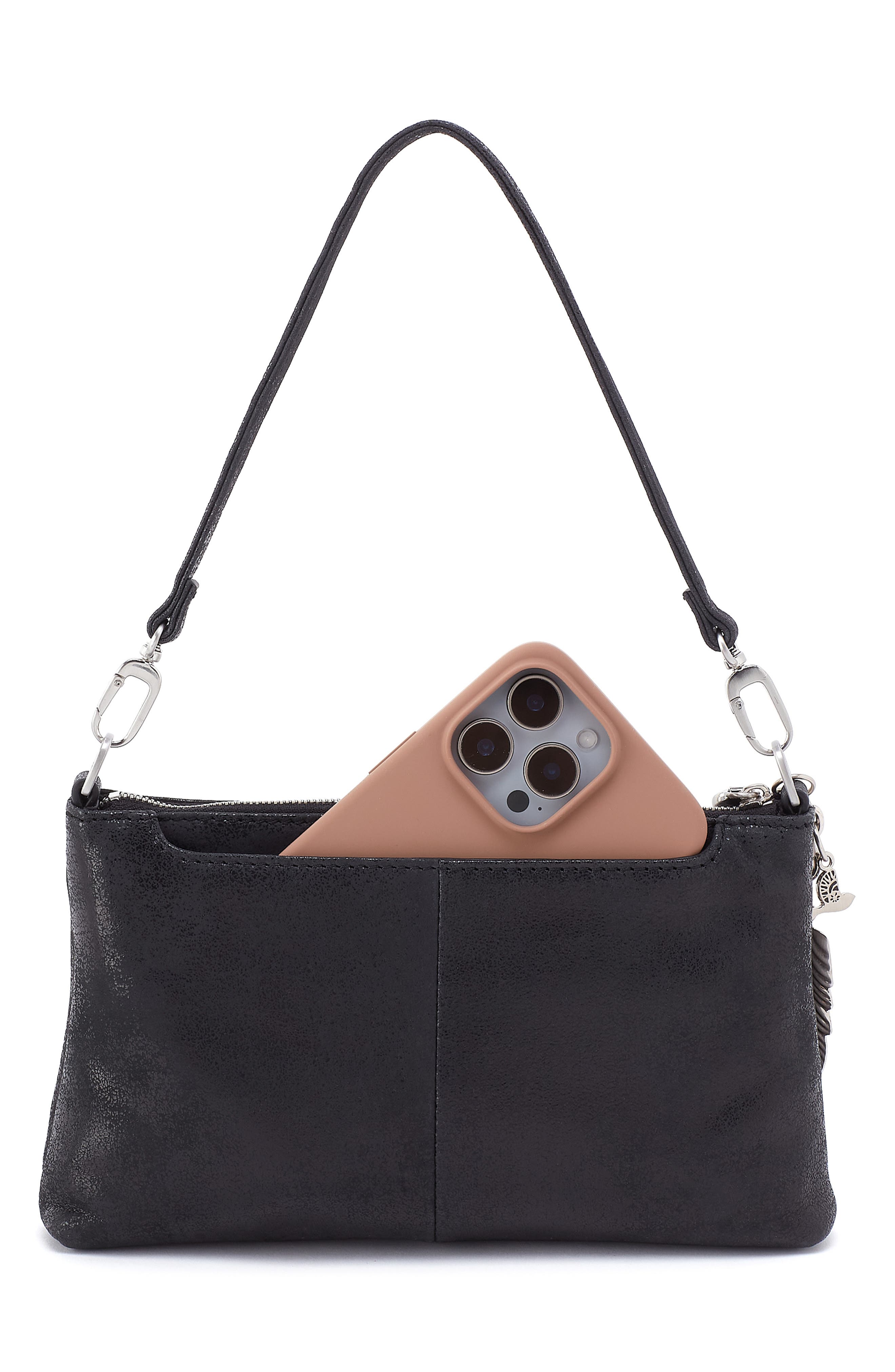 Darcy Leather Crossbody Bag, Alternate, color, BLACK