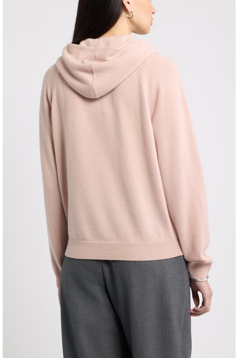 Cashmere Sweater Hoodie, Alternate, color, PINK ADOBE