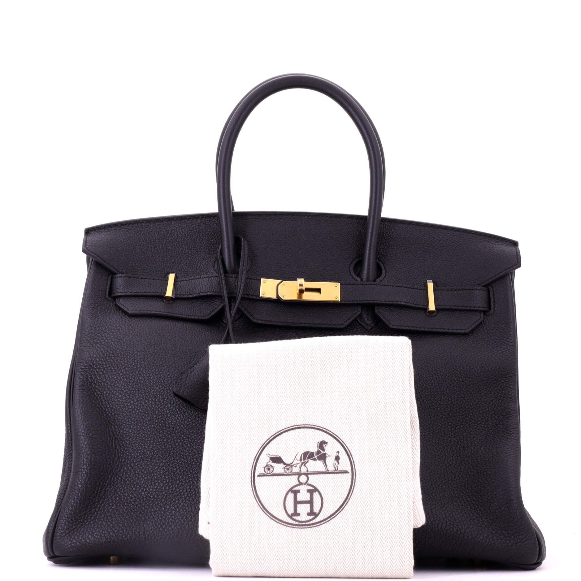 Pre-Owned Hermes Birkin Handbag Black Togo with Gold Hardware 35, Alternate, color, Noir