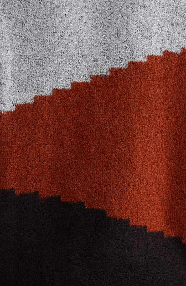 Blu Pepper Etched Colorblock Sweater, Alternate, color,