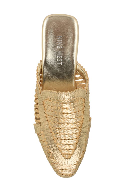 Nine West Campton Mule In Gold
