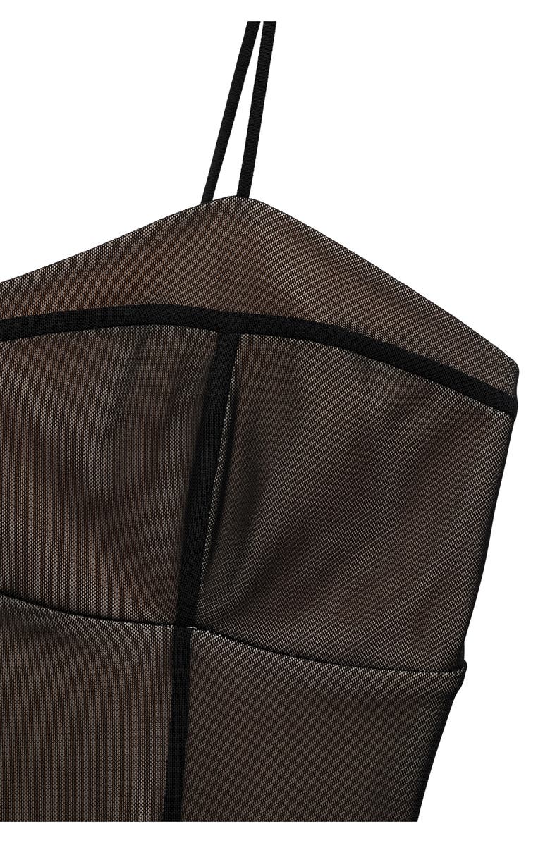 MANGO Mesh Lingerie Minidress, Alternate, color, 