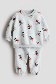 H&M 2-piece Printed Sweatshirt Set