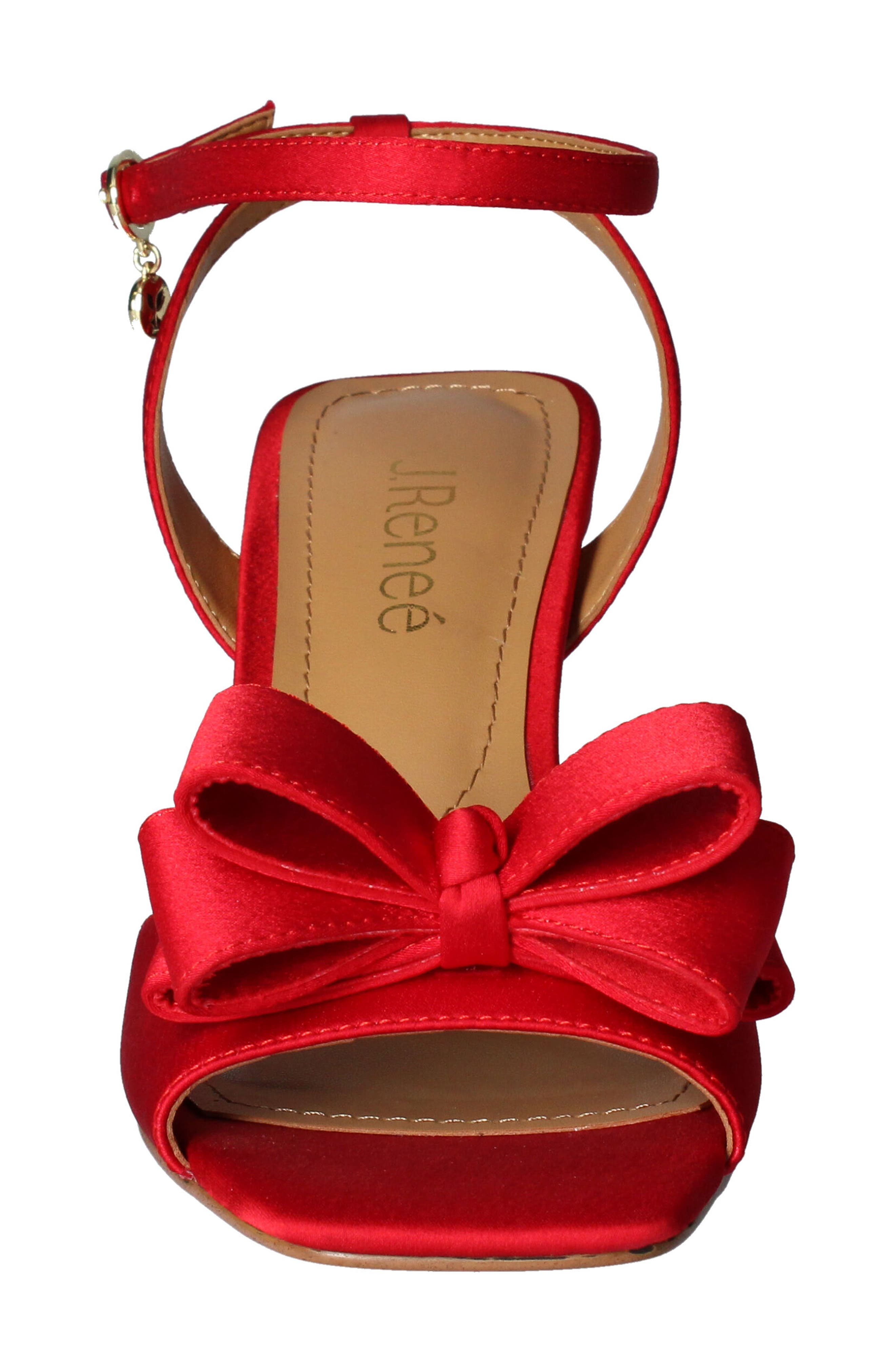 Nishia Ankle Strap Sandal, Alternate, color, RED