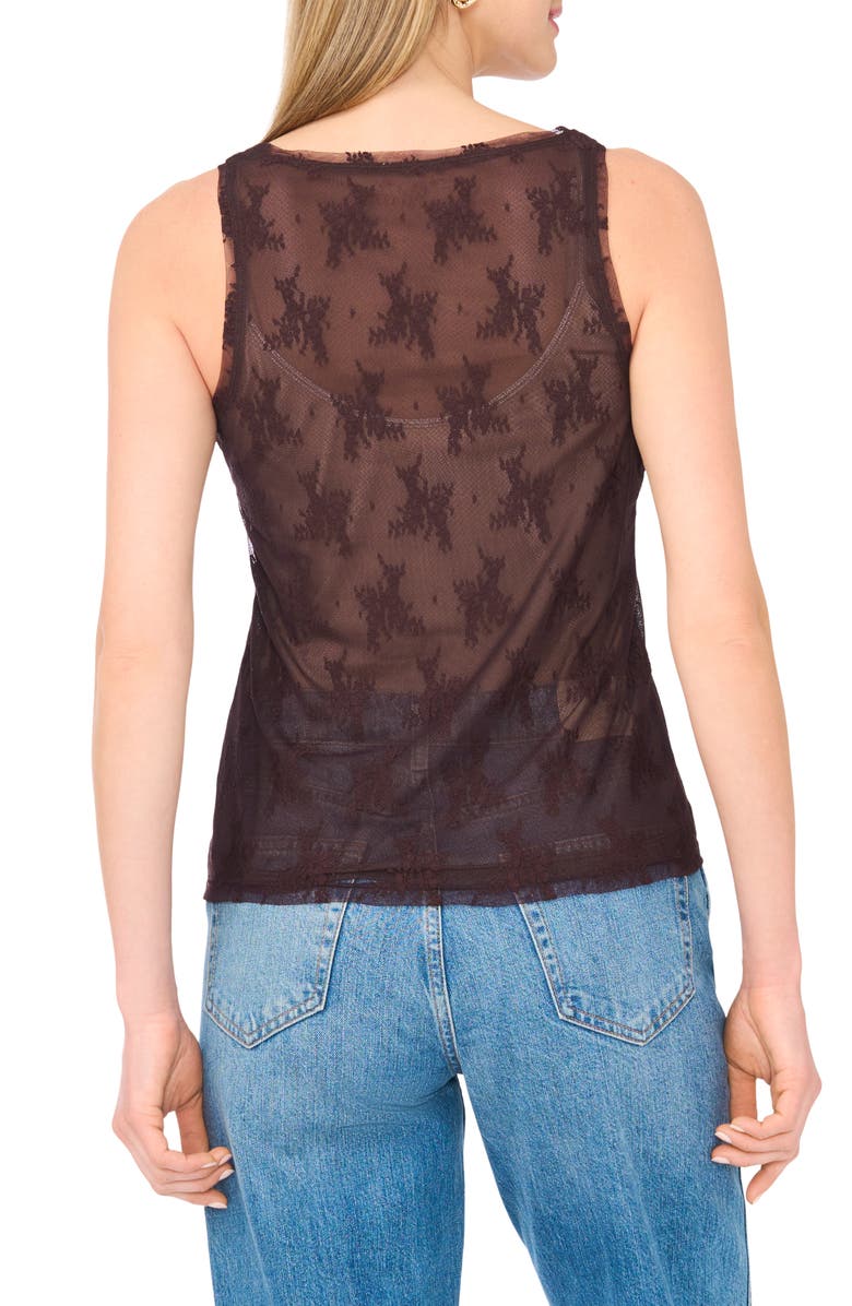 Parker Mesh Lined Lace Tank, Alternate, color, Dark Chocolate Delight