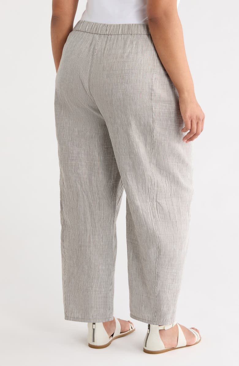 Eileen Fisher Ankle Length Lantern Linen Blend Pants, Alternate, color, Wren