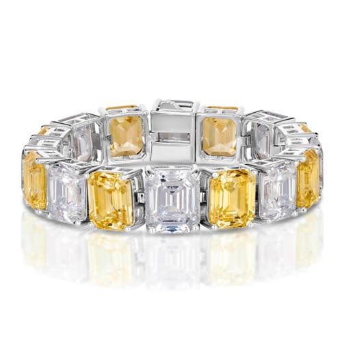 Shop Anna Zuckerman Signature 100 Carat Statement Bracelet In Canary Yellow