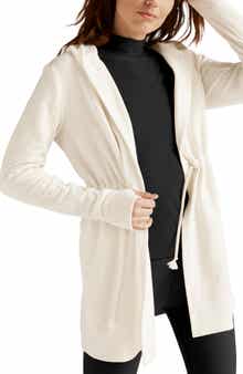 Beyond Yoga On the Go Open Front Hooded Jacket
