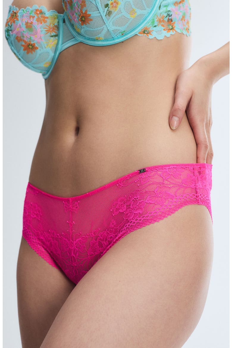 Top Drawer Lace Cheeky Briefs, Alternate, color, FRISKY PINK
