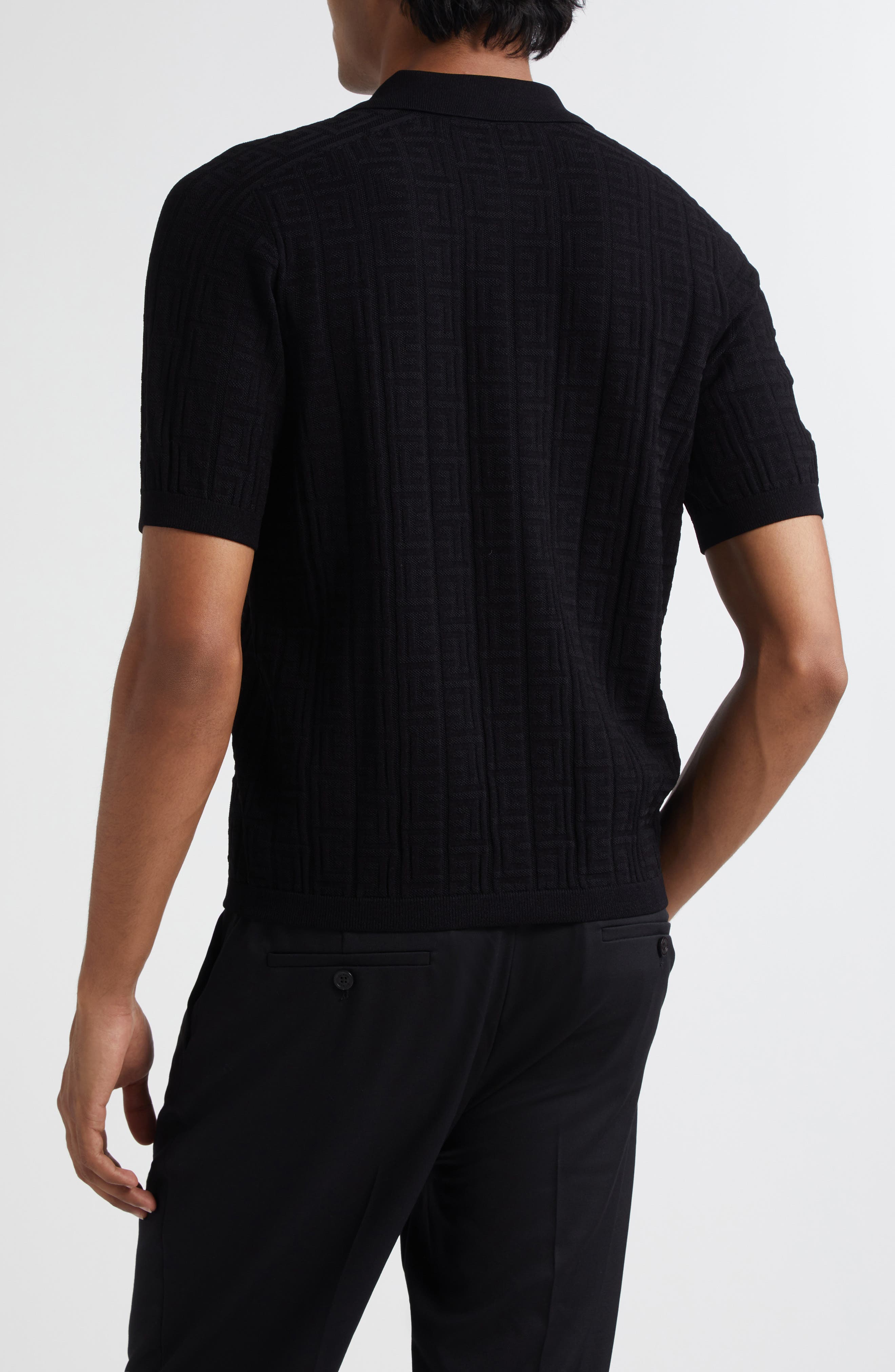 Monogarm Jacqurd Polo Sweater - image 2