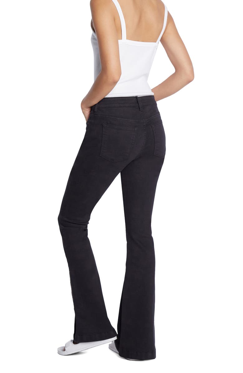 Wash Lab Denim Zip Hem Classic Flare Leg Jeans, Alternate, color, Vintage Black