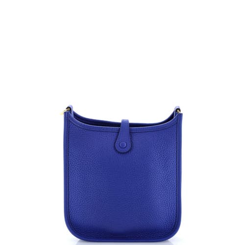 Pre-owned Hermes Hermes Evelyne Bag Gen Iii Clemence Tpm In Blue