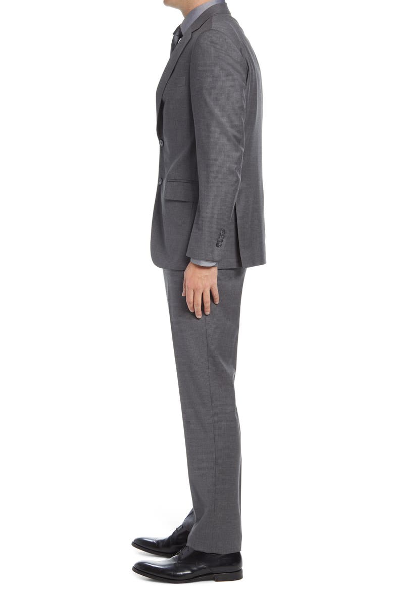 Classic Fit Plaid Wool Suit, Alternate, color, GREY