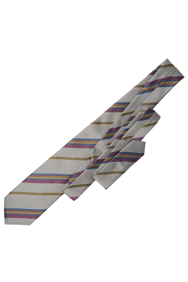 Lugano - Silk Jacquard Tie For Men, Alternate, color, Grey