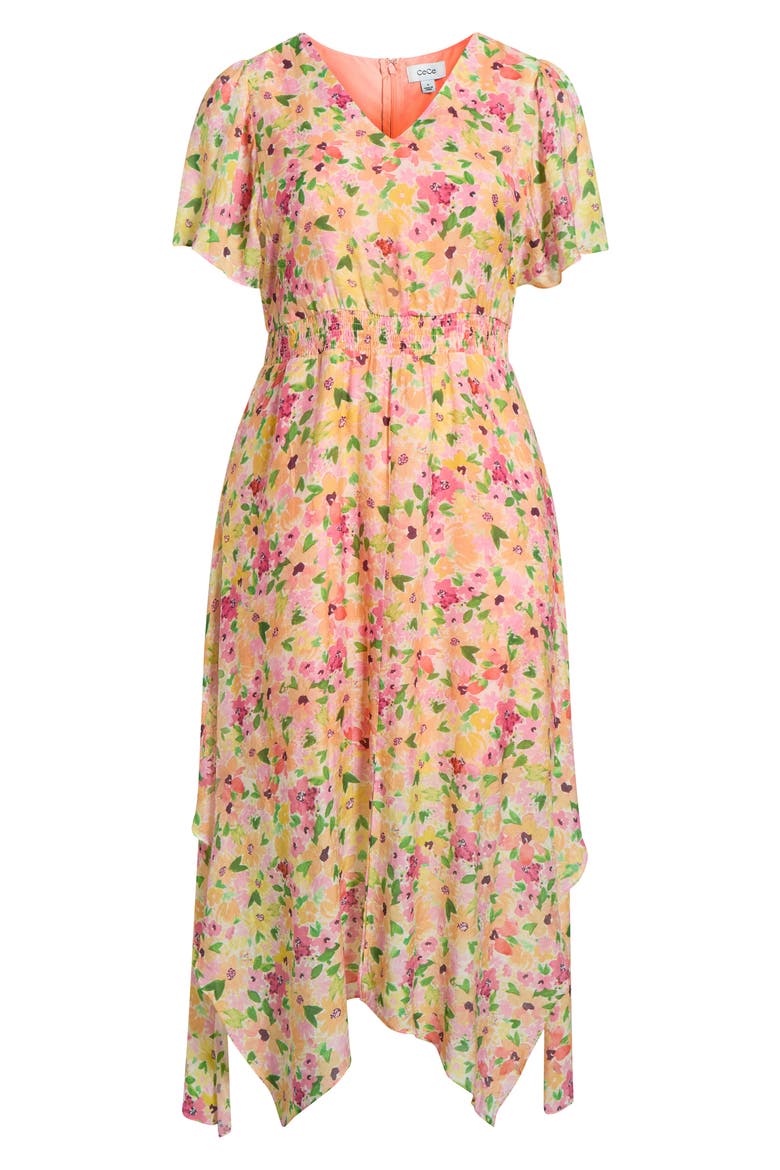 Smocked Waist Maxi Dress, Alternate, color, CLARET RED