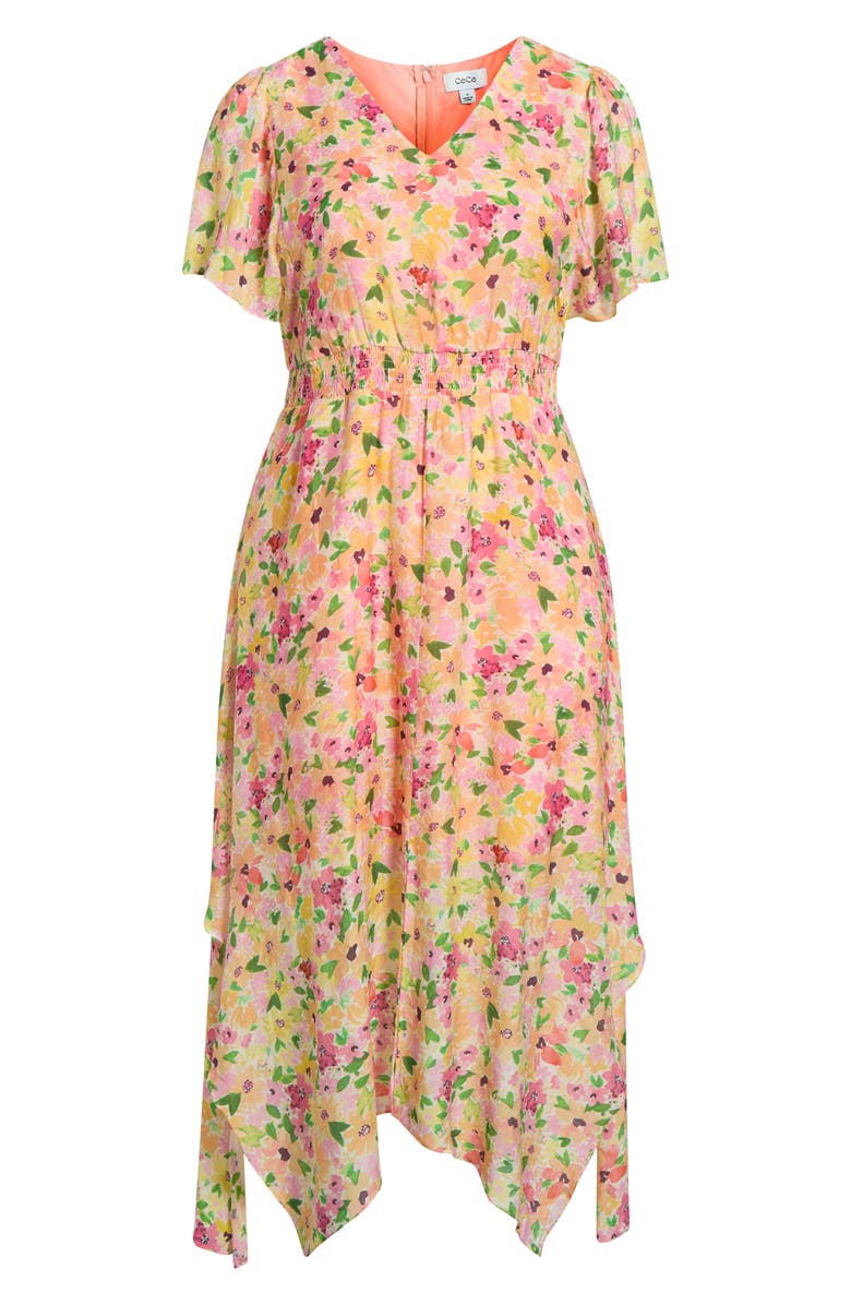 CeCe Smocked Waist Maxi Dress, Alternate, color, Claret Red