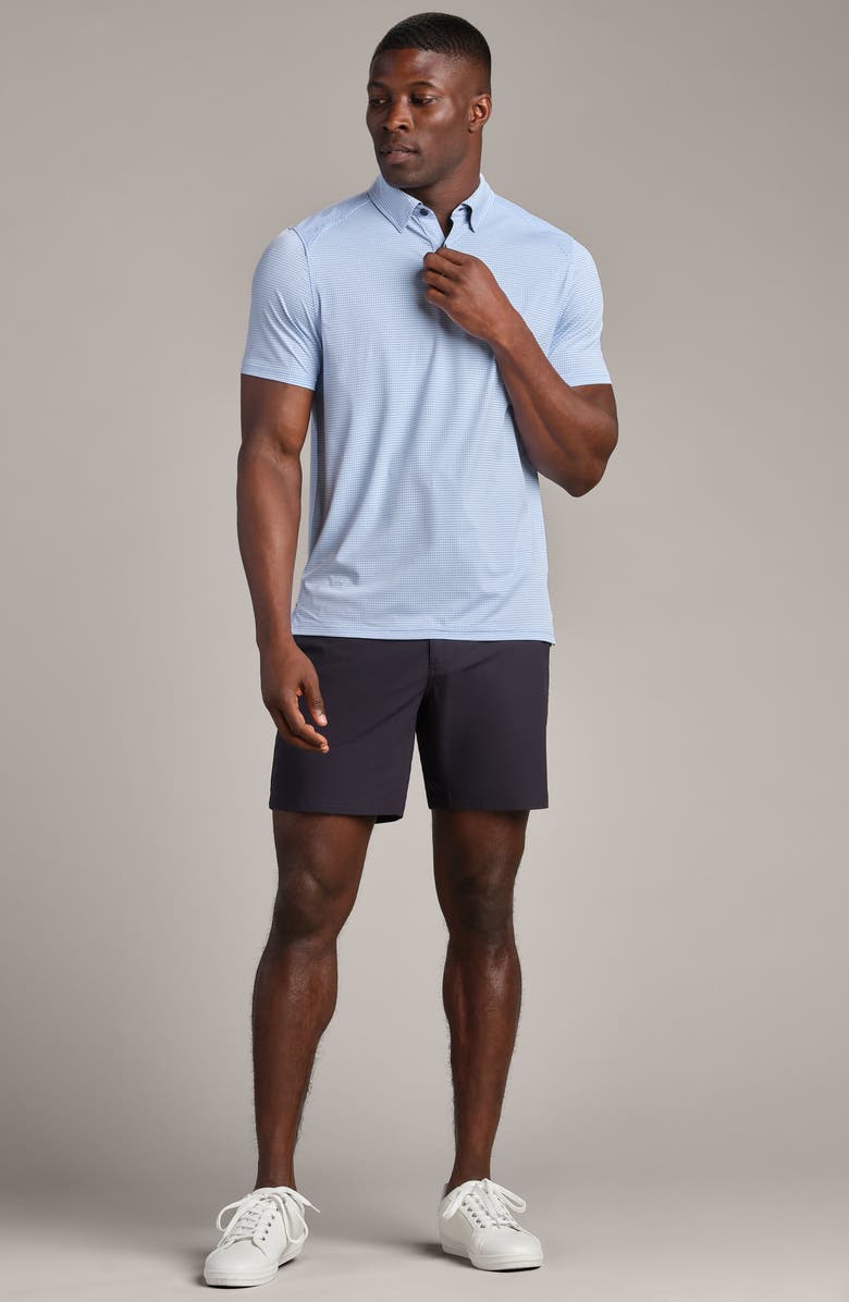 Rhone Commuter Slim Fit Performance Polo, Alternate, color, Blue Sky Micro Grid