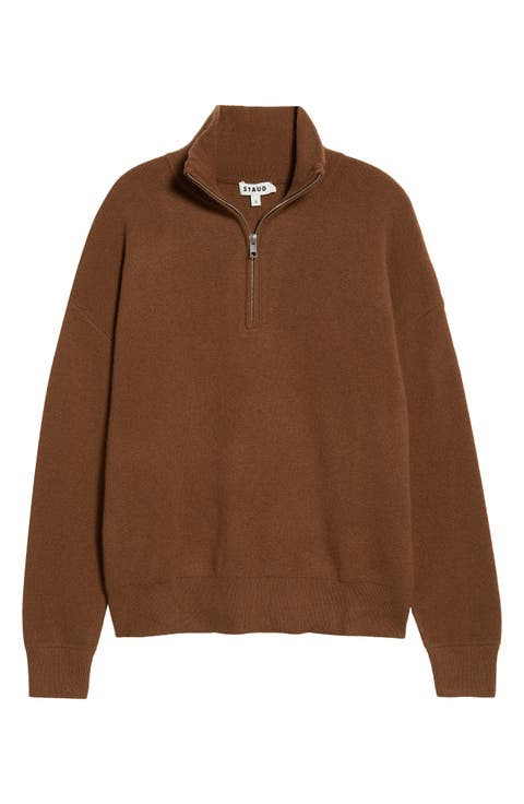 Hudson Quarter Zip Cashmere Sweater