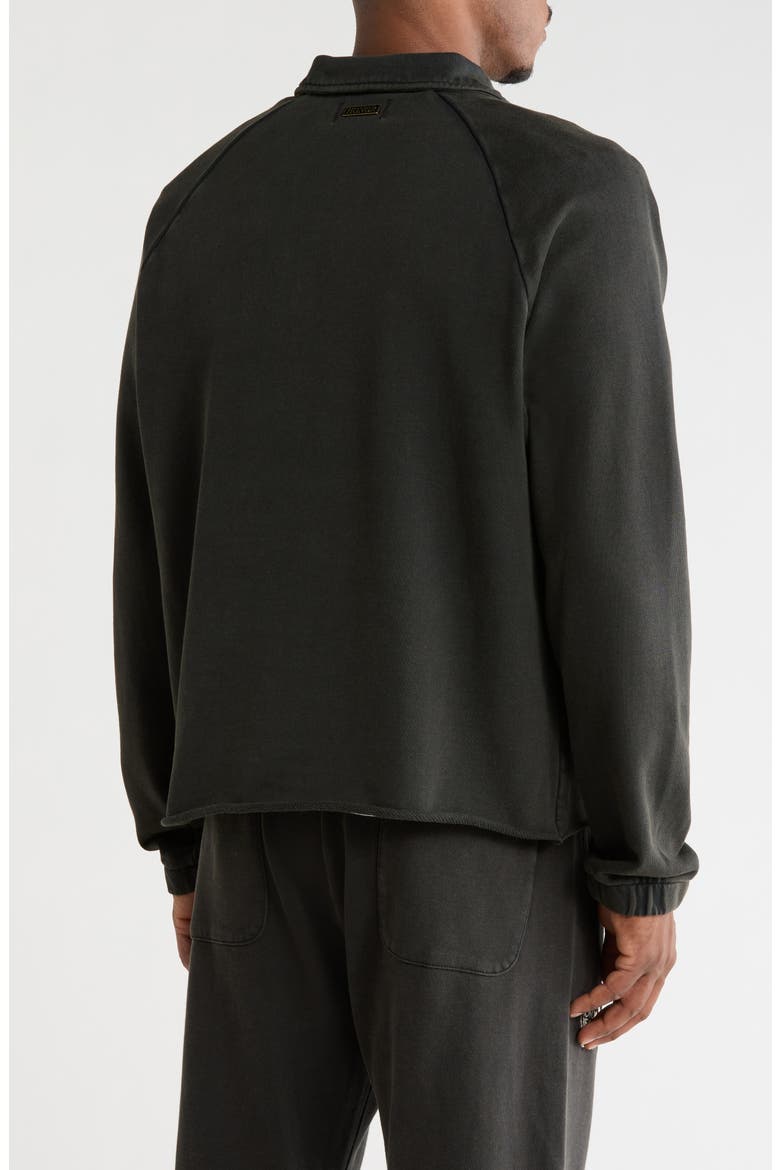 Cotton Terry Quarter-Zip Pullover, Alternate, color, VINTAGE BLACK