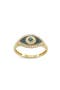 10K Gold Evil Eye Diamond Ring - 0.3ct.
