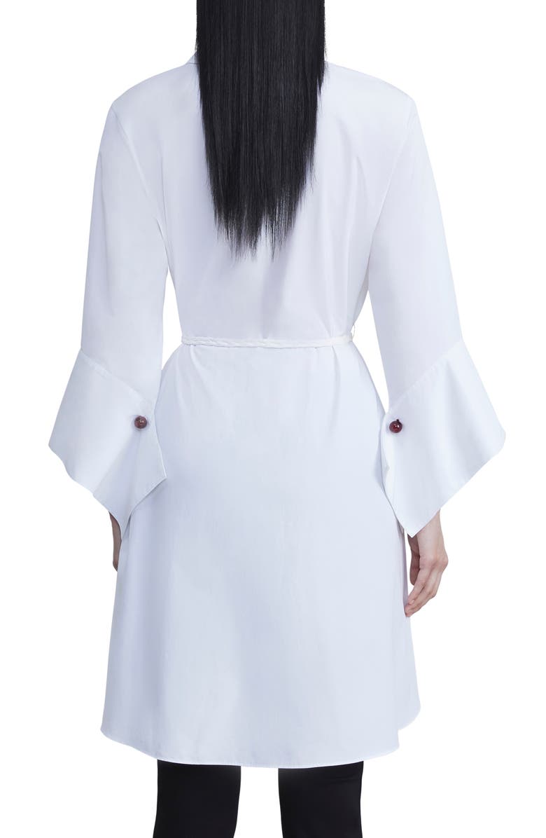 Lafayette 148 New York Belted Poplin Tunic, Alternate, color, White