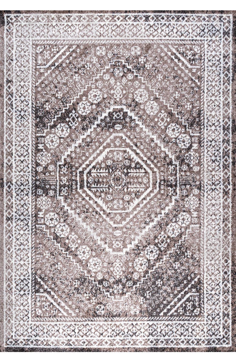 JONATHAN Y Boho Cottage Medallion Area Rug, Main, color, Brown/Ivory