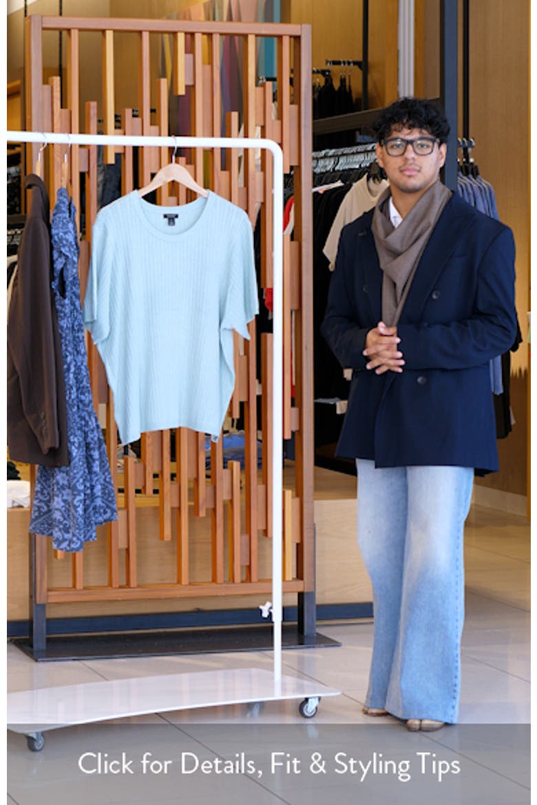Pointelle Stitch Short Sleeve Sweater video