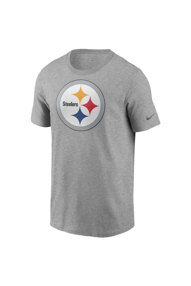 Men's Nike Heathered Gray Pittsburgh Steelers Primary Logo T-Shirt, Alternate, color, Heather Gray