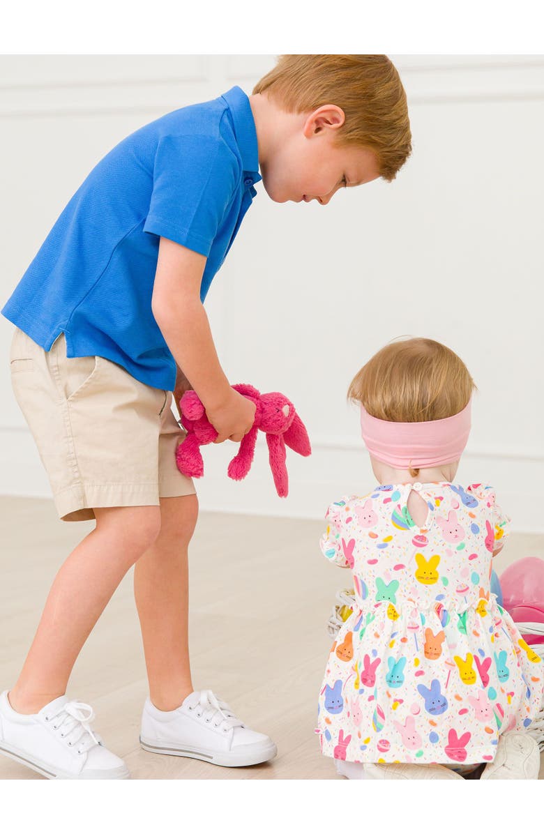 RuggedButts Baby Boys Pique Short Sleeve Polo Shirt, Alternate, color, Sonic Blue