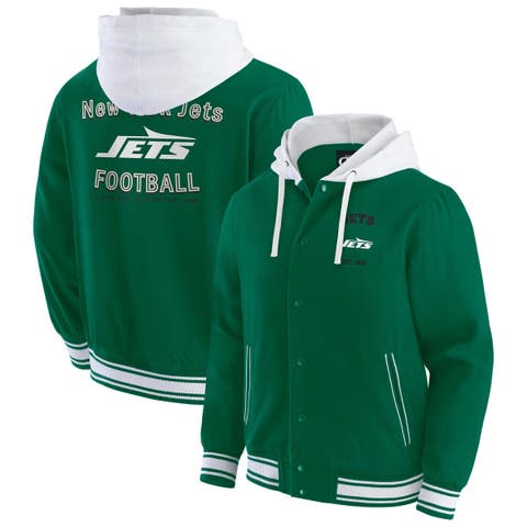 Men's Darius Rucker Collection by Fanatics Green New York Jets Full-Snap Hoodie Jacket