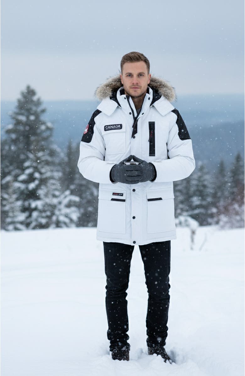 CANADA WEATHER GEAR Men's Heavyweight Arctic Parka, Alternate, color, White