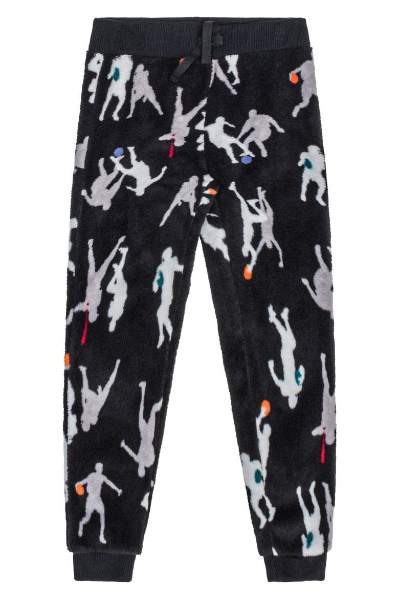 Athlete 3-Piece Pajama Set, Alternate, color, BLACK