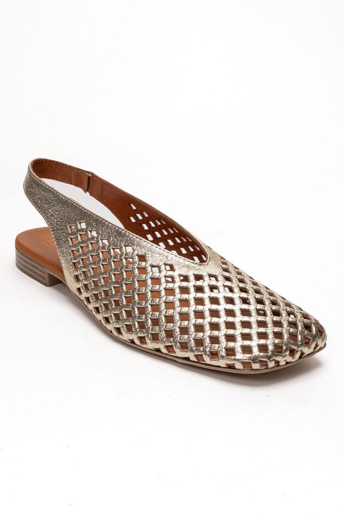 Delizia Leather Slingback Shoe, Alternate, color, Gold
